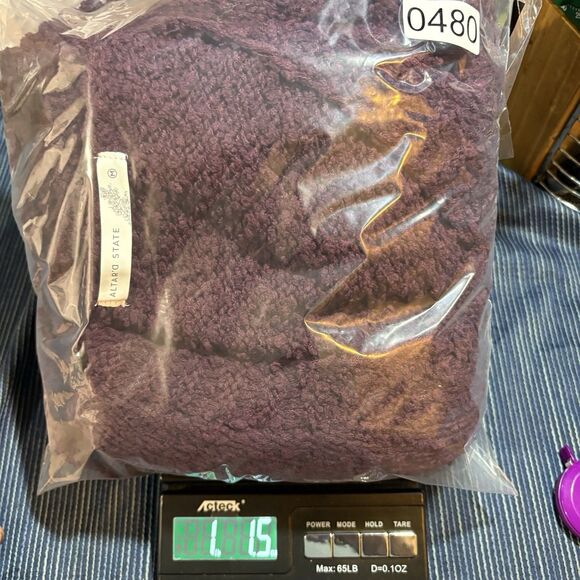 Altar’d State Chenille Sweater Womens M NWT Burgundy Cozy Soft Boho Cottagecore - Picture 9 of 9